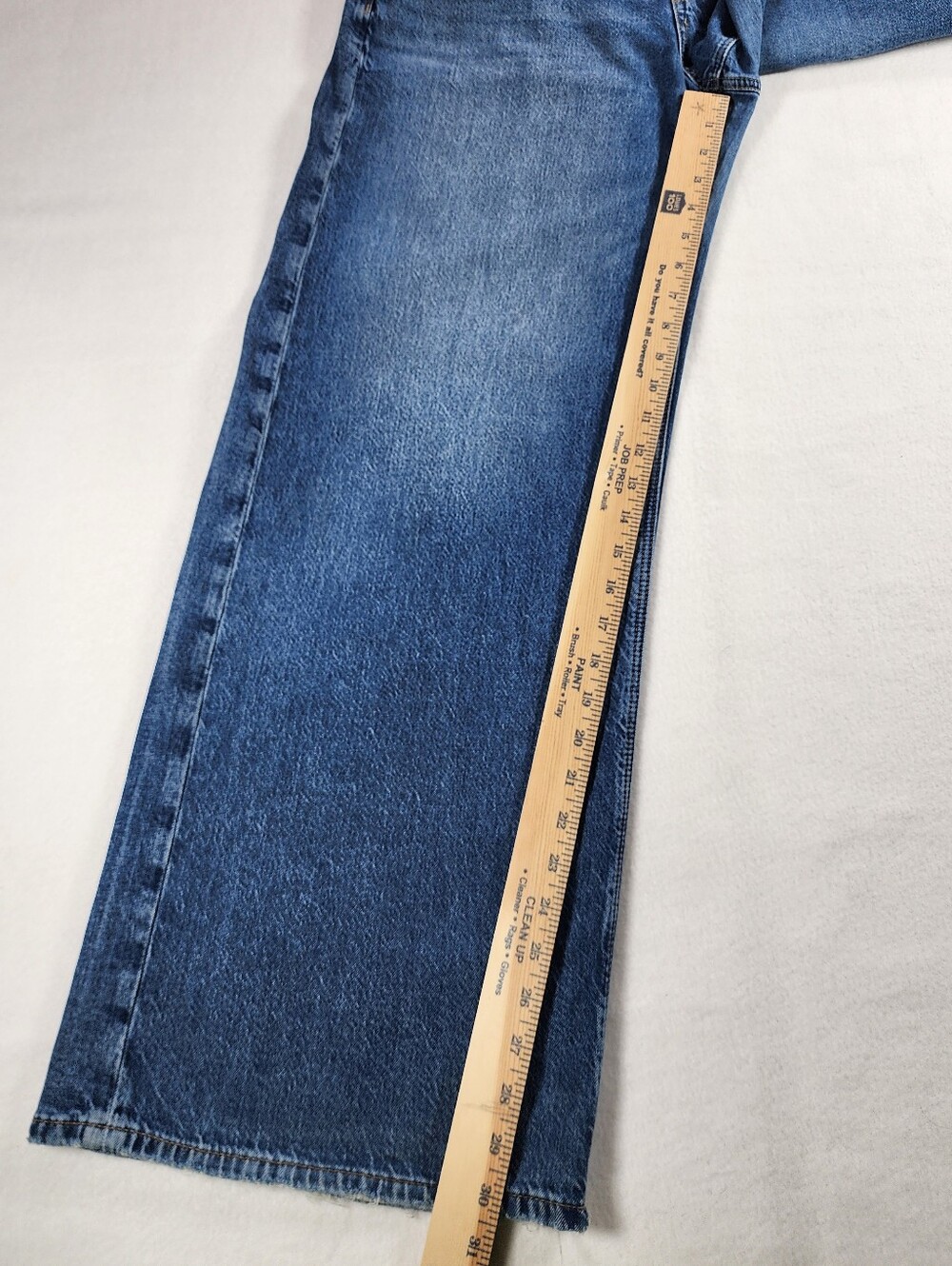 American Eagle Low Rise Baggy Ultra Wide Leg Jeans 8 Long Strigid Y2K - Picture 5 of 12